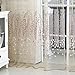 Norbi Fresh Floral Print Tulle Voile Door Window ROM Curtain Drape Panel Sheer Scarf Valances (Beige)