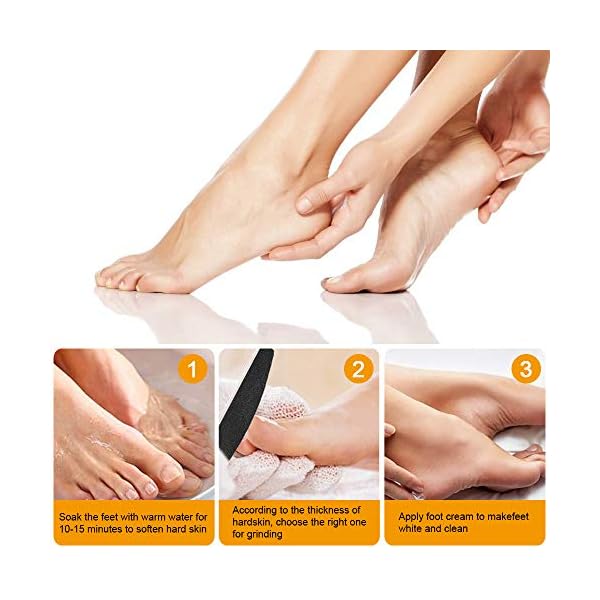 Foot Files for Hard Skin –Professional Pedicure Set [Pack of 15] Foot File Set, Stainless Steel Foot File Clean Foot…