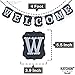 Black and White Welcome Banner - Large, DIY REQUIRED | Welcome Banner for Office | Great for Welcome Banner for Back to School Decorations | Vintage Black Welcome Sign for Classroom, Office Decoration