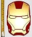 Ironman Head!- HQ Gold Metallic on Dark Red 2 Color! 4.5in x 6.5in Vinyl Sticker Decal