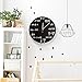 DCI Pop Quiz Clock, Black and White, Metal, 11-1/2