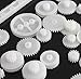 60 Pc RC Parts Lot, Plastic Gears, Pulley, Belt, Rack, DIY Robots & Cars
