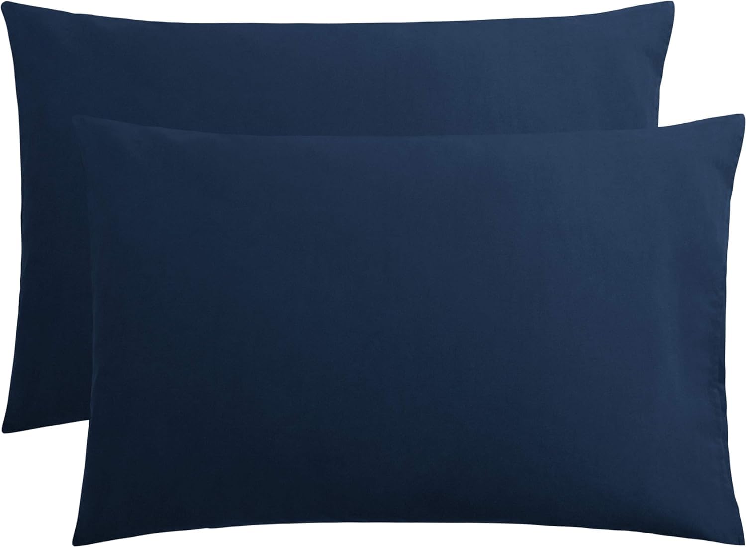 SEVEN4-UK 2 Blue Microfiber Pillow cover Super and Cozy Envelope Closure Bed Pillow Cases 50x80 cm Easy to Use Attractive Colours Breathable & Durable Pillow Case Set Easy to Wash