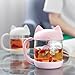 8.5oz Cute Cat Teacup With Fish Filter and Lid, Lovely Glass Pink Cup Suit For Milk, Juice, Tea, Nice Christmas/Birthday Gift