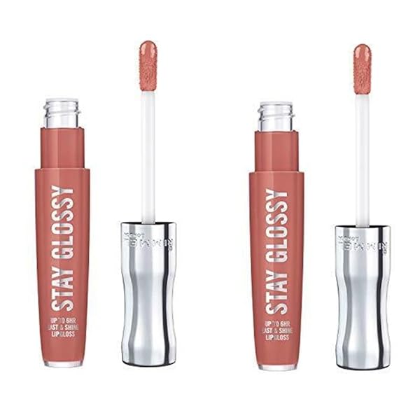 PACK OF 2 RIMMEL STAY GLOSSY 6HR LIP GLOSS, SIPPIN # 135