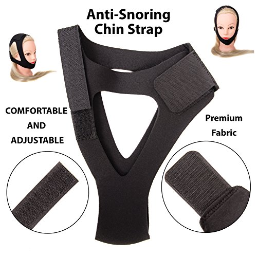 Anti-Snoring Chin Strap by Balanceed – Premium Snore Stopper – Best for Natural Snore Relief – Adjustable fit for Men and Women – Perfect Solution for a Good Night Sleep