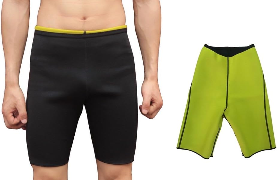 NOVECASA Mens Hot Sweat Thermo Shorts Neoprene Body Shaper Comfortable Slimming Shapewear Thighs Fat Burner Workout Sauna Pants for Weight Loss