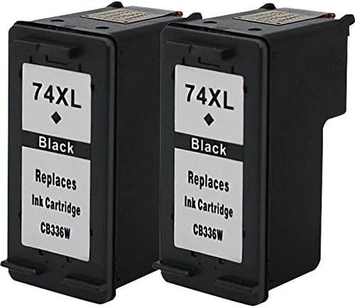 2 Pack 74XL Ink Fits HP Photosmart C4280 C4385 C4480 C5280 C5580 D5360 Printer