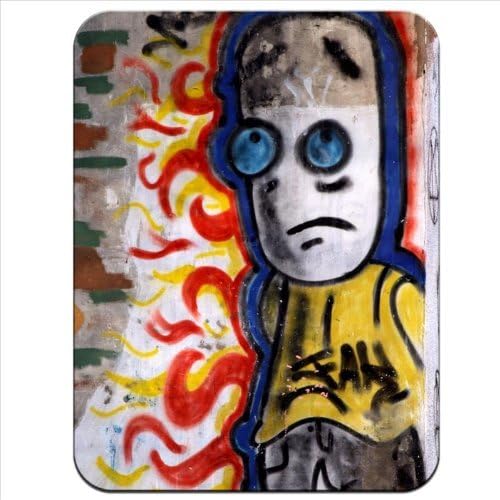 Sad Graffiti Boy With Blue Eyes Painted On Wall Premium Quality Thick Rubber Mouse Mat Pad Soft Comfort Feel Finish Amazon Ca Cell Phones Accessories