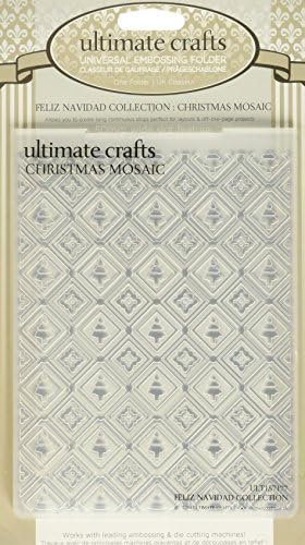 Ultimate Crafts Embossing Folder, 4 by 6-Inch, Christmas Mosaic