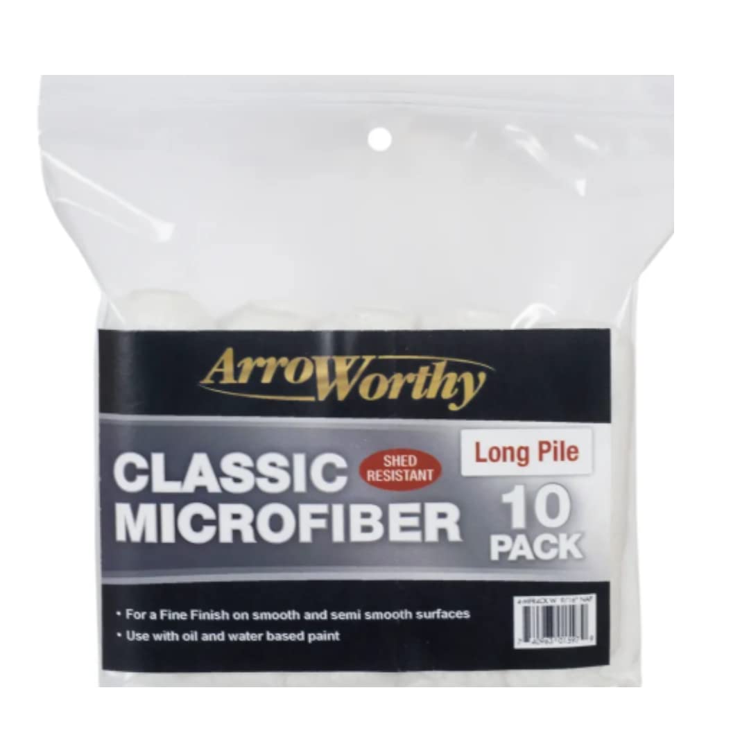 Classic 4" Microfiber Mini Rod Style 10 Pack Long Pile