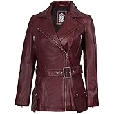 Blingsoul Leather Jacket Women - Real Lambskin Long Womens Leather Jacket