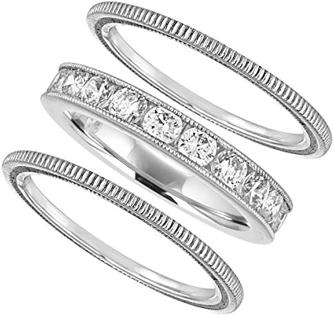 Ring Guards, Jackets, Enhancers, Wraps, Set of (2) 14kt, 18kt Gold Antique Design. Accent Your Ring, Or Wear By Itself. (rose-gold, 8)
