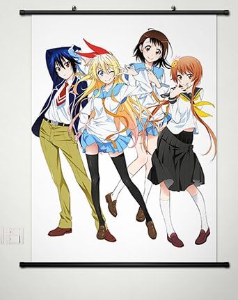 Home Decor Anime Nisekoi Wall Scroll Poster Fabric Painting Key Roles 026 L