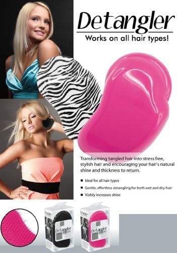 Detangler Hair Detangler Natural Curly Straight Wet or Dry Hair Brush for Women effortless detangling - Zebra Pattern