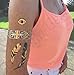 Metallic Temporary Tattoos for Women Teens Girls - 8 Sheets Gold Silver Temporary Tattoos Glitter Shimmer Designs Jewelry Tattoos - 100+ Color Flash Fake Waterproof Tattoo Stickers (Mustique)