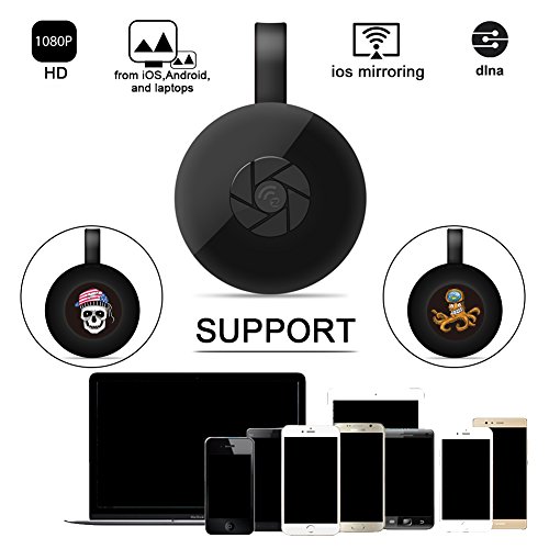 WiFi Display Dongle Wireless 1080P Mini Receiver Sharing HD Video from Projectors Cell Phones Tablet PC Support Airplay DLNA Miracast HDMI TV/Projector Stick