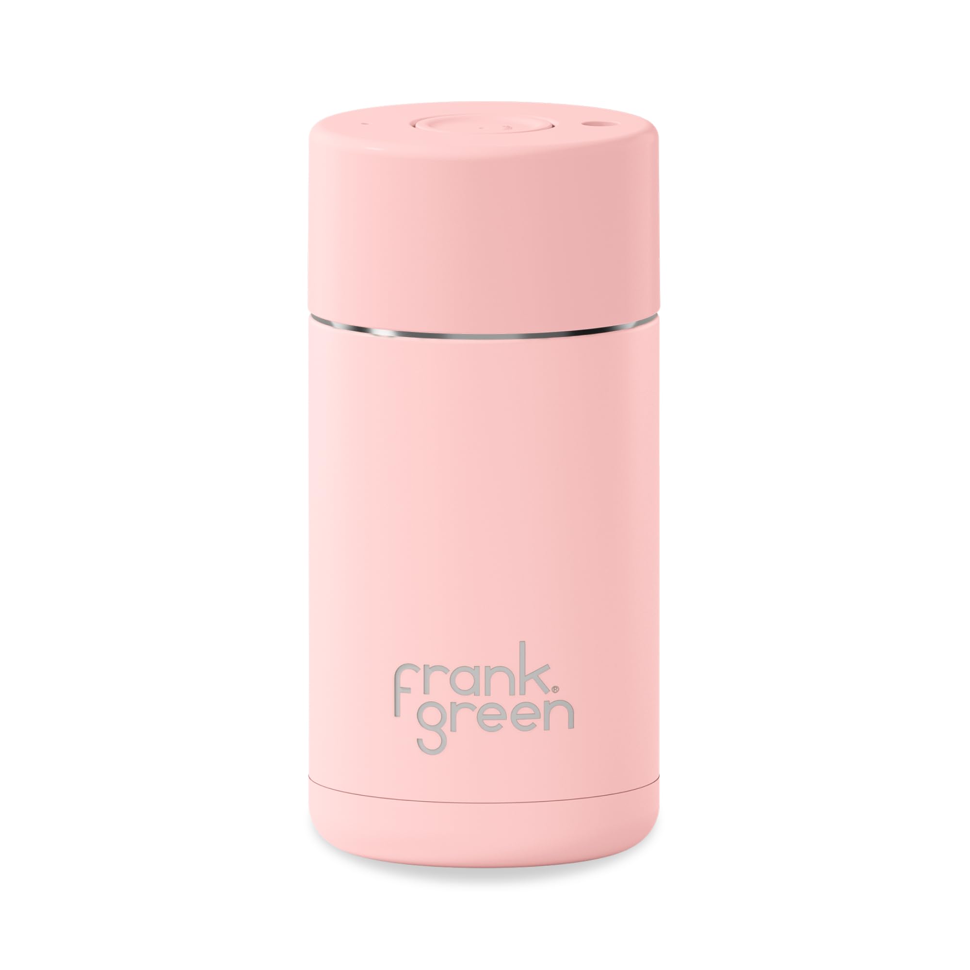 frank green Insulated Travel Mug for Cold Or Hot Drinks - 355ml/12oz Reusable Coffee Cup with Push-Button Lid, Ceramic Lined, Triple Wall Vacuum - Blushed Pink — image 1