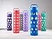 Ello Pure Glass Water Bottle with Silicone Sleeve | 20 oz | Blue Squares