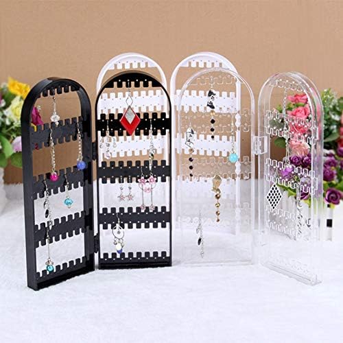 lEIsr00y Earrings Holder Women 120 Holes Folding Earring Holder Organizer Screen Jewelry Display Storage Rack Daily Work Lady Transparent