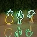 Coconut Palm tree Neon Signs, LED Neon Light Sign with Holder Base For Party Supplies Table Decorations, Seasonal Home Decor Children Kids Gifts (Palm tree with holder)