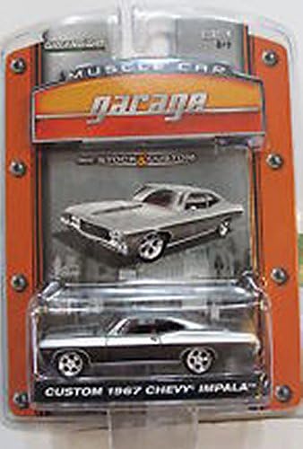 Greenlight Muscle Car Garage Stock &amp; Custom, Custom 1967 Chevy Impala SS, Silver over Black, 1:64 Scale, Limited Edition, 2006.