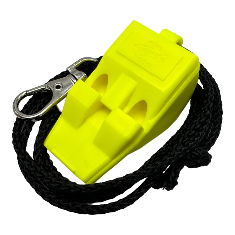 ACME Tornado T2000 Emergency and Signal Whistle with Whistle Band (DG Yellow/Bright Yellow)