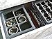DR. ORGANIZER 3302 Watches, Bracelets and Large Earring Jewelry Organizer with Velvet Tray, US Patented, 6 compartments, Clear with Gray Insert