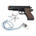 Imprints Plus 3-Piece Toy 45 Pistol Bundle Includes 1 Police Style Revolver Black with Brown Handle Cap Gun with 1 Whistles and 1 Chrome Finished Badges for Dress-Up and Costume Accessories (G6)