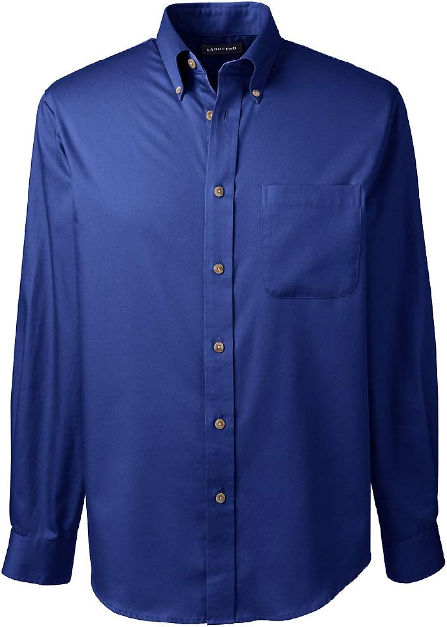Lands' End Men's Long Sleeve Performance Twill Shirt at Amazon Men’s