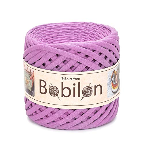 T-Shirt Yarn Fettuccini Zpagetti Style - Tshirt Yarn for Crocheting - Ribbon Yarn 100% Cotton - Knitting Yarn Ball - T Yarn Organic - Macrame T-Yarn - Thick Fabric Yarn - Jersey Yarn Bubble Gum