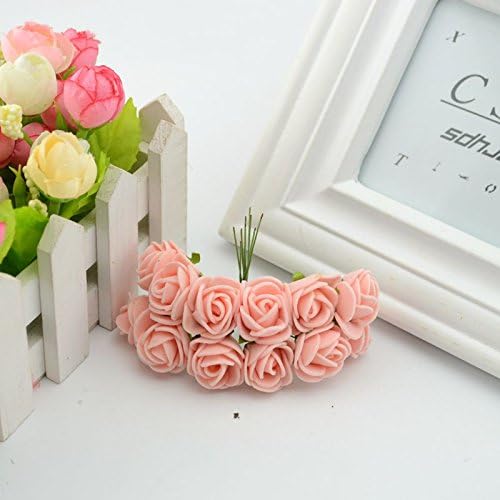 Craft Foam Christmas Picture Frames 12pcs Mini Artificial Rose Bouquet Wedding Gift Boxes Decorated Diy Wreath Clipart Flowers Birthday Send Celebration 2x 2 cm (10 FS)