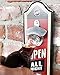 Bartender Wall Mounted Beer Bottle Opener - Wooden with Cap Catcher - 11.8x3.9 x 2.7 in