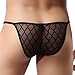 YiZYiF Men's Mesh Sheer Mini Briefs Sexy Black Underwear See Through Underpants Medium