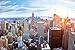 GREAT ART Photo Wallpaper – New York City Skyline – Picture Decoration Sunset Penthouse View Manhattan America USA Big Apple NYC Dusk Travel Image Decor Wall Mural (82.7x55.1in - 210x140cm)
