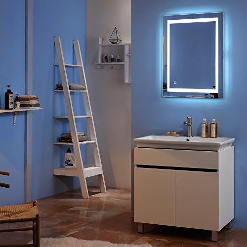 Amazon Com Azadx Led Bathroom Mirror Lighted Vanity Mirror Wall Mount Vertical Or Horizontal Installation Square Makeup Mirror With Built In Light Strip Touch Silver 32 X 32 Furniture Decor amazon com