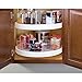 mDesign Kitchen Cabinet Lazy Susan Storage Organizer Bin with Front Handle - Small Pie-Shaped 1/4 Wedge, 4