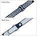 20mm Quick Release Breathable Watch Band Compatible with Garmin Vivoactive 3/Samsung Gear Sport/Ticwatch 2/Ticwatch E/Samsung Gear S2 Classic Watch, One Size, Navy/White