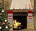 Christmas Stocking Set, Burlap Rustic Believe In Magic of Santa and Xmas (Set of 2)