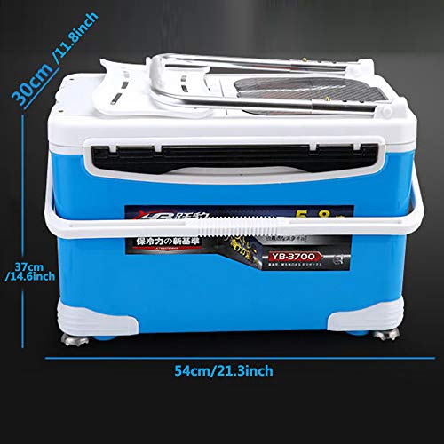 TSSM Einstellbare Angelbox 37L Hochleistungs-Edelstahl-Sitzmultifunktion mit hoher Härte der Rückenlehne – Bild 3