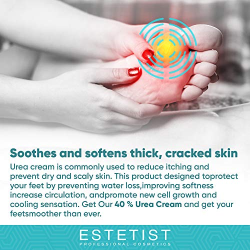 Urea Foot Cream 40, Foot Lotion For Dry Cracked Feet, Moisturizer For