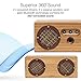 Bongo Bamboo Retro Bluetooth Speakers - Portable Wireless Handcrafted Wood Speaker for Travel, Home, Outdoors | Dual Passive Subwoofer, 15 Hour Battery - Vintage Bamboo