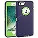 MAXCURY iPhone 6 Case, iPhone 6s Case, Heavy Duty Shockproof Series Case for iPhone 6/6S (4.7") with Built-in Screen Protector Compatible with All US Carriers Retail Package- Navy and Lime