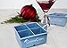 Cocktail Cube Silicone Extra Large Ice Cube Trays - 2.5 inches - Whiskey Drinks - Frozen Food Portions - Soap Making Molds (Blue 1 Tray)