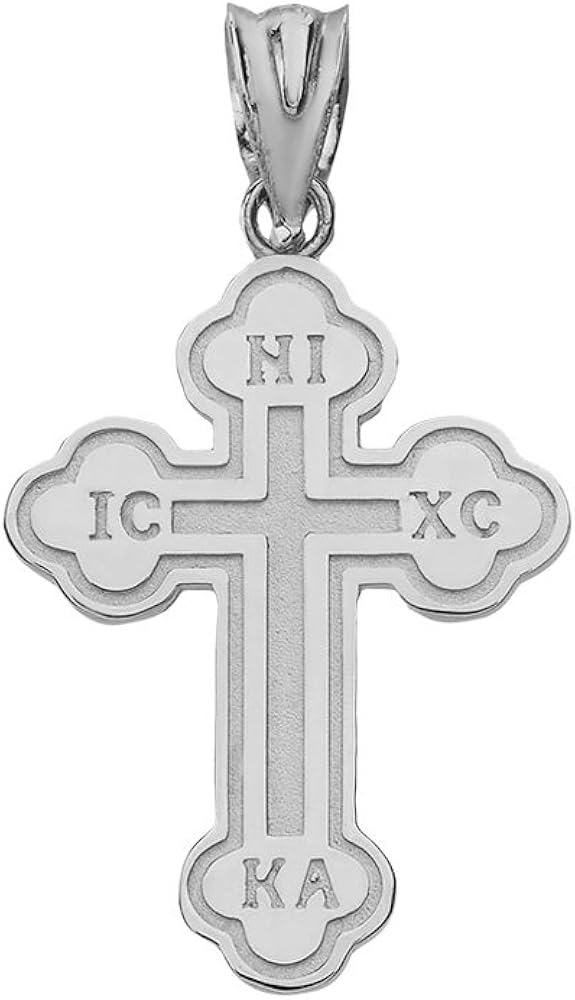 Religious Jewelry by FDJ 925 Sterling Silver Eastern Orthodox IC XC Nika Cross