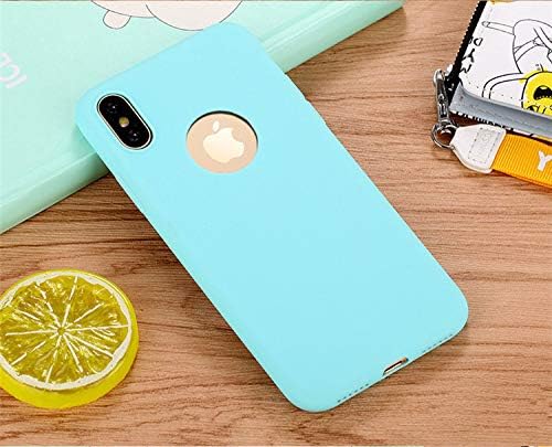 iPhone Soft Silicone Slim Colourful Candy Cover Matt Finishing for- iPhone (iPhone Xs Max, Mint Green)