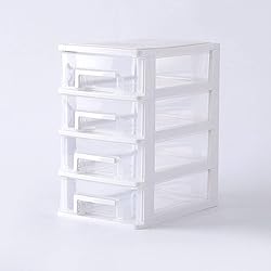 STOBOK Plastic Storage Bins Storage Drawer, 4