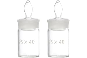 VILLCASE Weighing Bottle Glass Beakers Glass Measuring Low Form Beaker Weighing Bottle Chemistry Pycnometer Flask Specific Gr