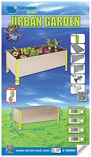 SimonRack G07100220212601 - Huerto urbano, 200 l, 410 x 1200 x 600 ...
