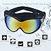 HelloPet Dog Goggles Dog Sunglasses Glasses for Dogs Dog Ski Goggles with UV Protection Pet Sunglasses with Adjustable Strap for Travel, Skiing and Anti-Fog (Black)